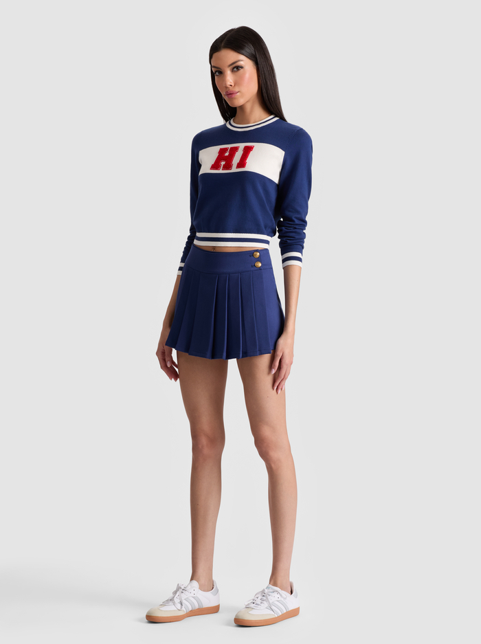 NOAH MINI SKIRT - INDIGO image 4 - Alice And Olivia