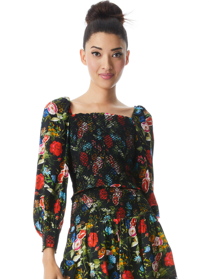 COOPER SMOCKED TOP - WILD AND FREE - Alice And Olivia
