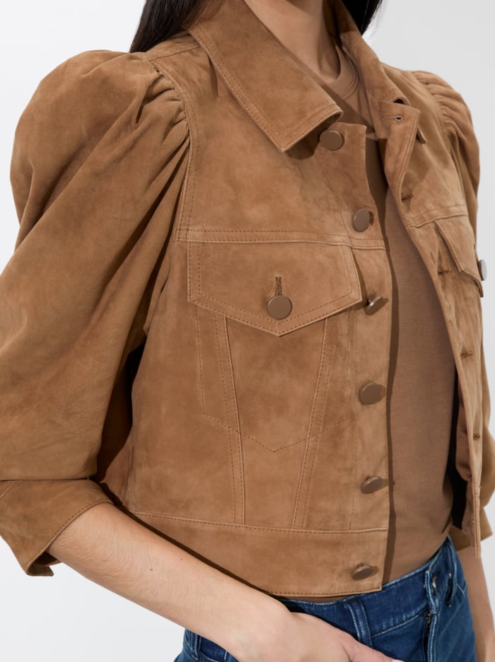 LANA SUEDE JACKET - CAMEL image 3 - Alice And Olivia