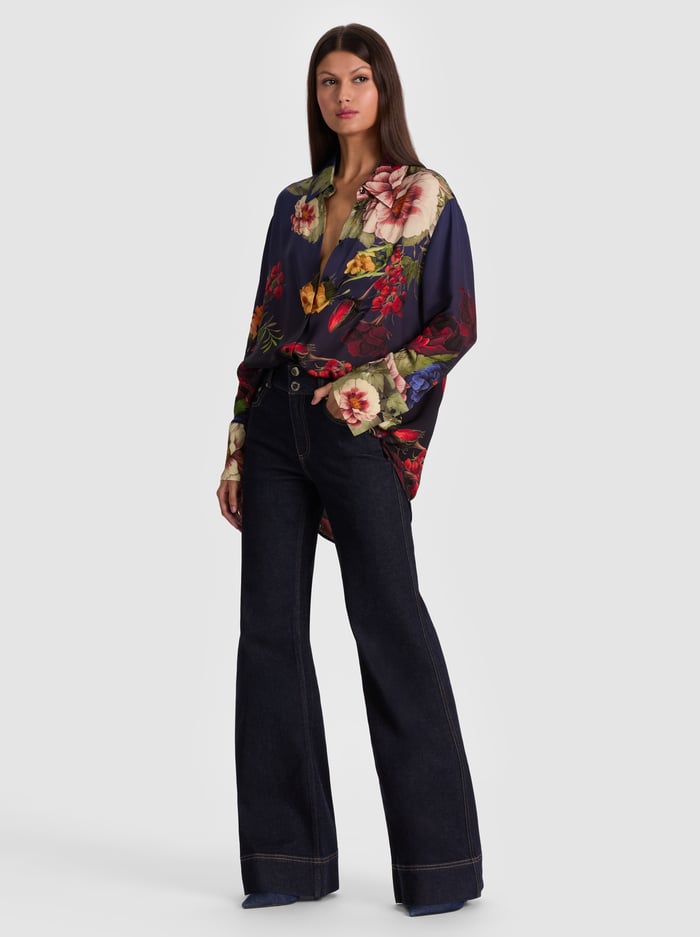 FINELY OVERSIZED BUTTON DOWN - MAGIC GARDEN GRADIENT image 4 - Alice And Olivia