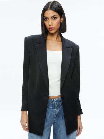 BLACK-COLLEY OVERSIZED BLAZER