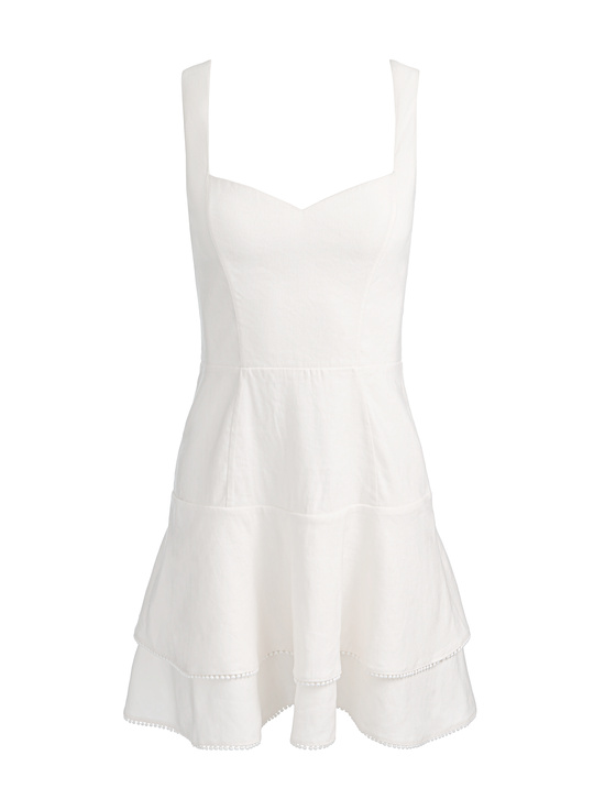 OFF WHITE-MIRIAM SWEETHEART MINI DRESS