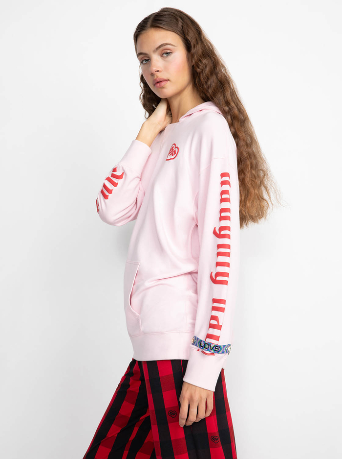 A+O X BIG FEELINGS ATHENA OVERSIZED HOODIE - PRETTY PINK image 2 - Alice And Olivia