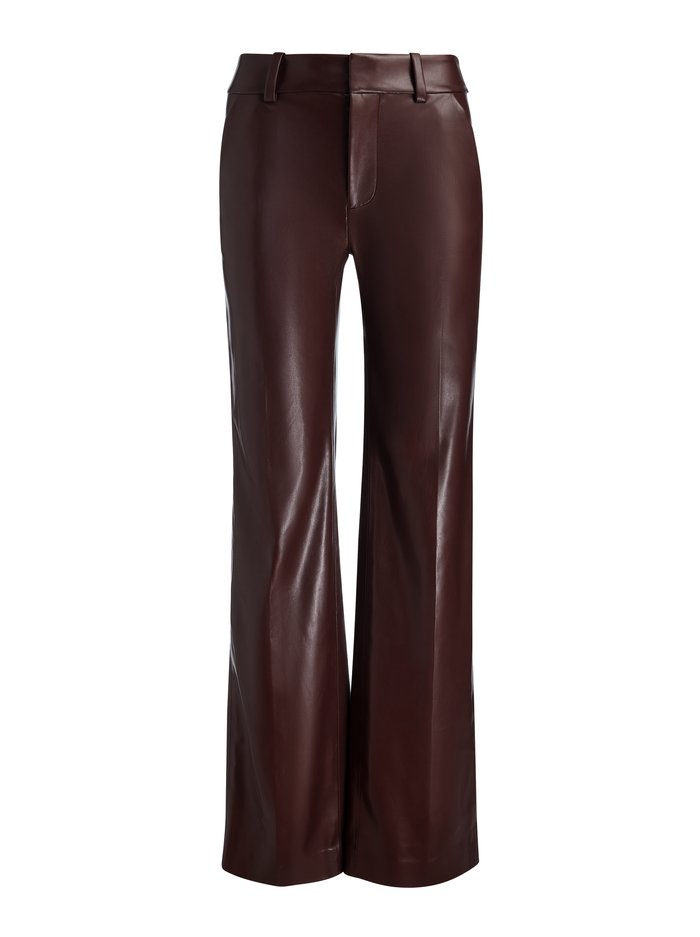 ALEXANDER VEGAN TROUSER - DARK CHOCOLATE image 5 - Alice And Olivia