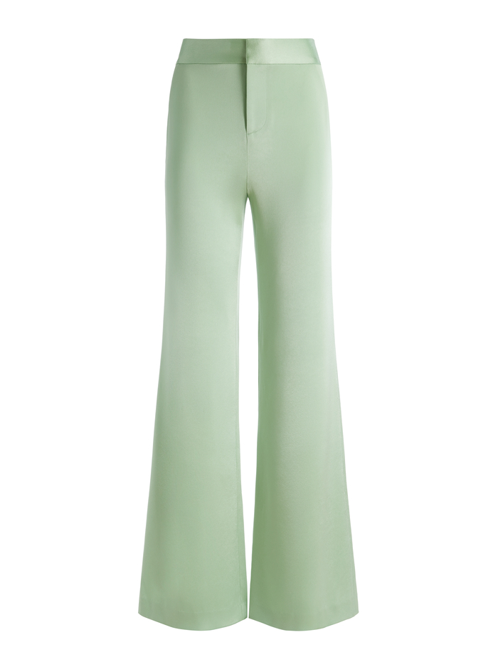 DEANNA HIGH WAISTED BOOTCUT PANT - GREEN TEA image 5 - Alice And Olivia