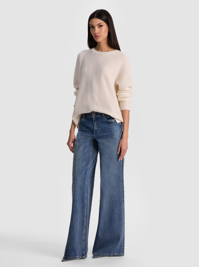 COLIN RELAXED RAGLAN CREWNECK - ECRU image 4 - ALICE + OLIVIA