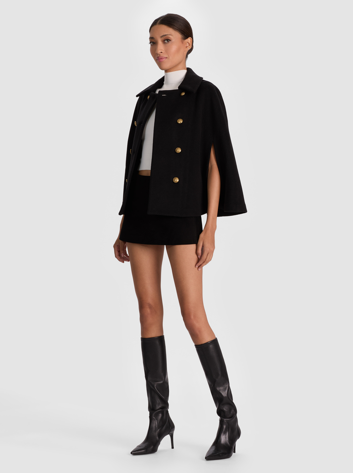 REYNALDA MINI CAPE - BLACK image 1 - Alice And Olivia