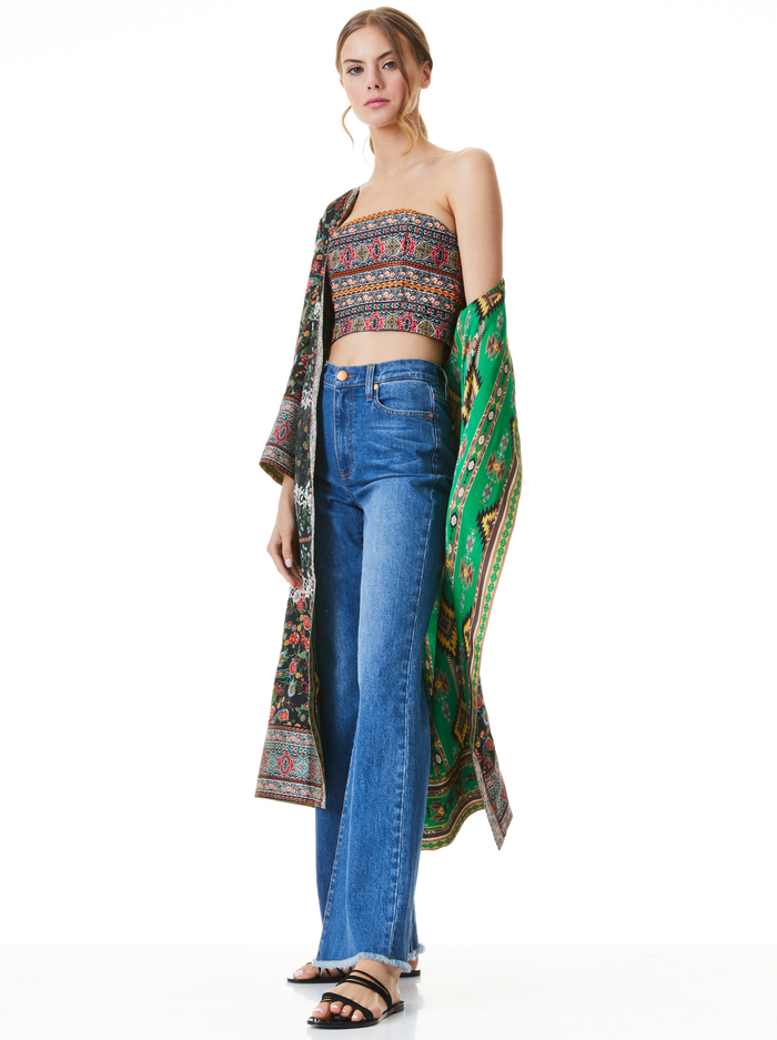 NESSA REVERSIBLE KIMONO  - PARADISE MULTI image 4 - ALICE + OLIVIA