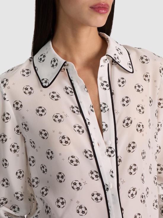 GO FOR GOLD OFF WHITE-WILLA SILK BLOUSE