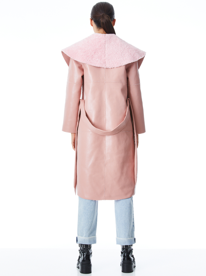 MEGAN VEGAN REVERSIBLE COAT - DUSTY PINK image 1 - Alice And Olivia