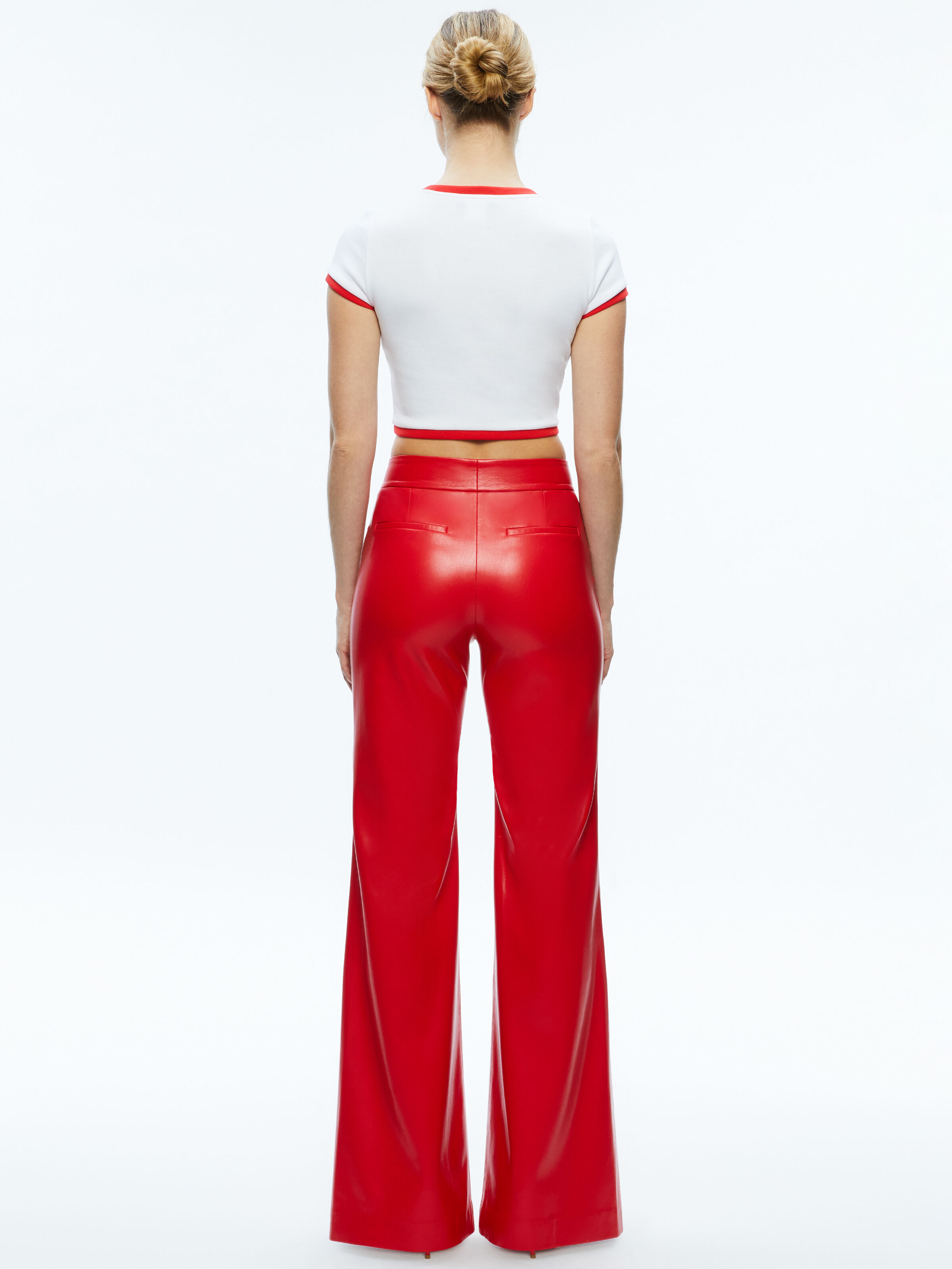 Cristena Vegan Snake Pant In Camel/black Snake | Alice + Olivia