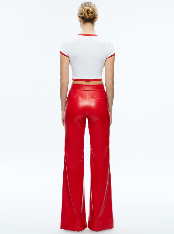 DYLAN VEGAN PANT - BRIGHT RUBY image 1 - Alice And Olivia