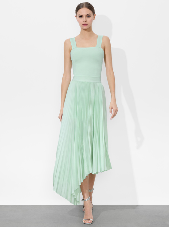 SEA SPRAY-JENARA PLEATED MIDI SKIRT
