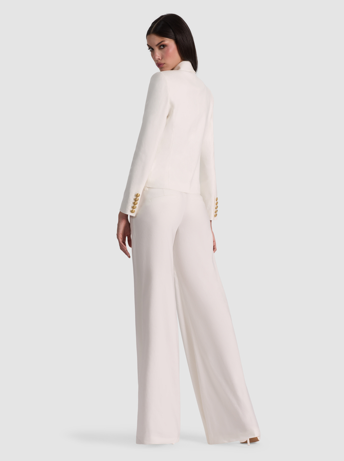 SABLE LINEN CROPPED BLAZER - OFF WHITE image 2 - ALICE + OLIVIA