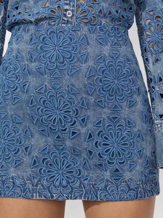 AVERY BLUE-RUBI DENIM MICRO SKIRT