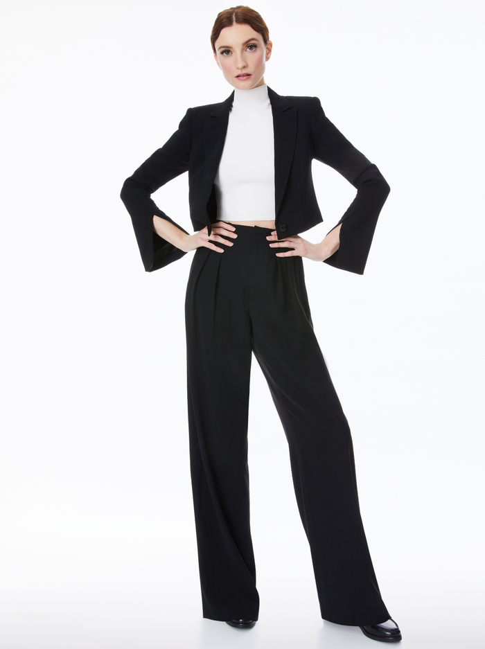 BREANN PRINTED BLAZER - BLACK image 4 - ALICE + OLIVIA