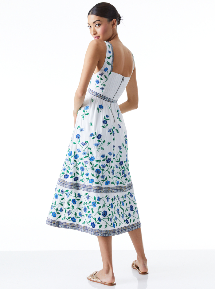 JOELLA EMBELLISHED MIDI DRESS - MULTI image 1 - Alice And Olivia