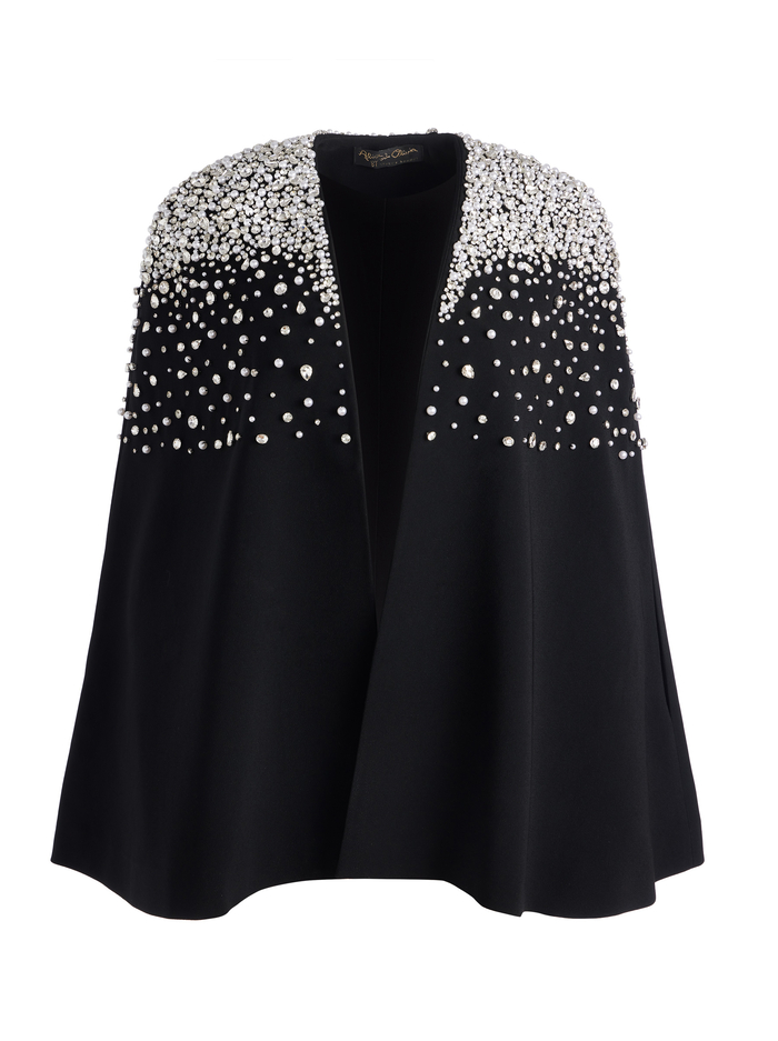 KIESHA EMBELLISHED CAPE - BLACK/SILVER image 6 - Alice And Olivia
