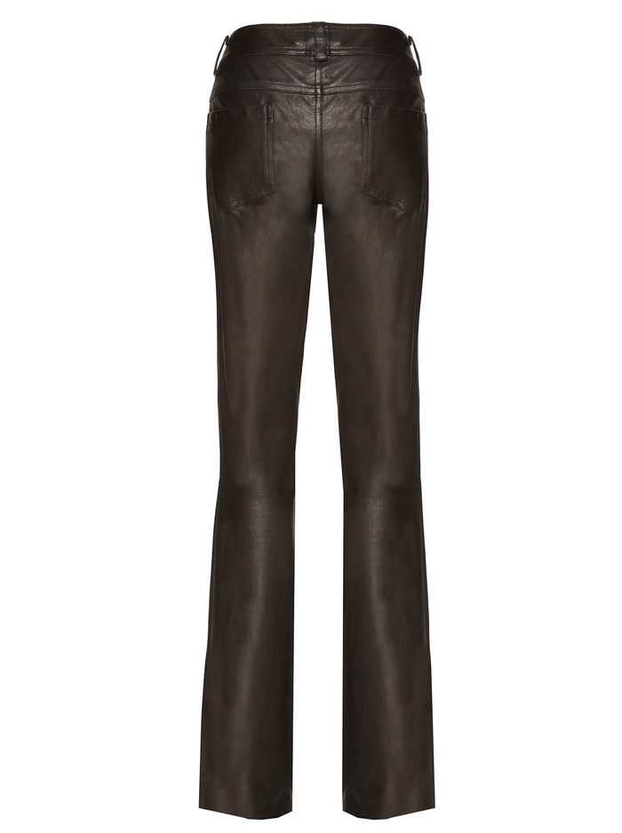 LEATHER BELL PANT - BLACK image 4 - Alice And Olivia