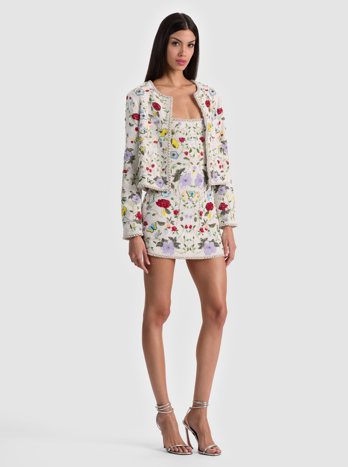 KIDMAN EMBELLISHED JACKET - TWISTING VINES OFF WHITE image 4 - ALICE + OLIVIA