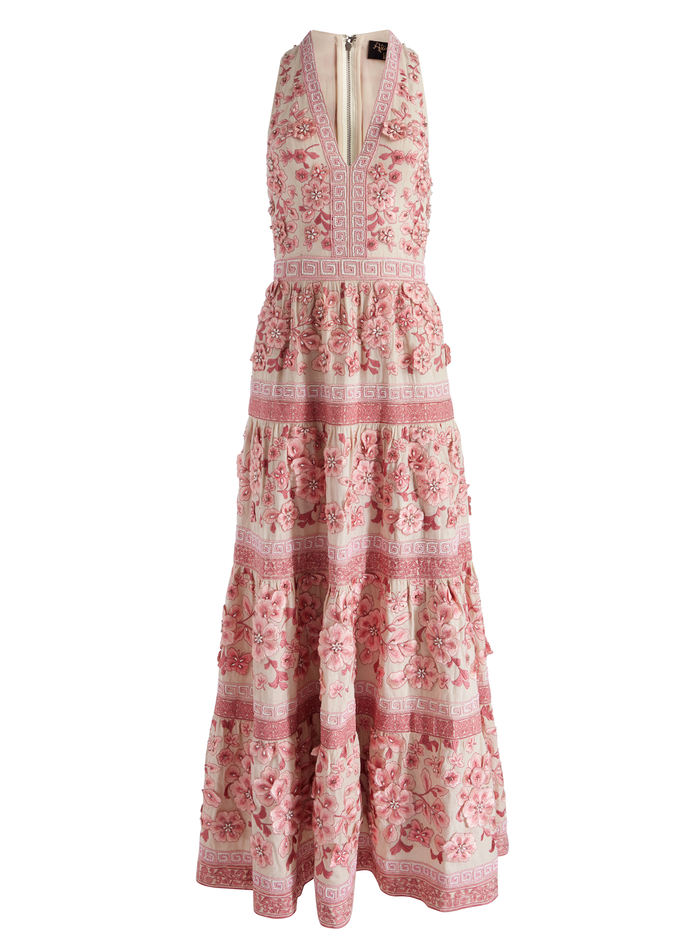 MAGDALENA MAXI GOWN - DUSTY ROSE/BISCOTTI image 6 - Alice And Olivia