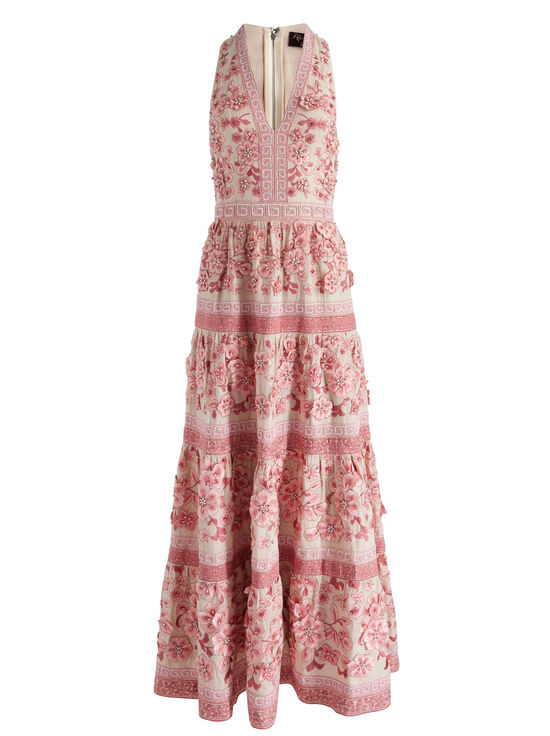 DUSTY ROSE/BISCOTTI-MAGDALENA MAXI GOWN