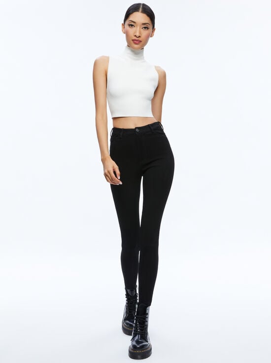 BLACK-MIKAH SUEDE PANT