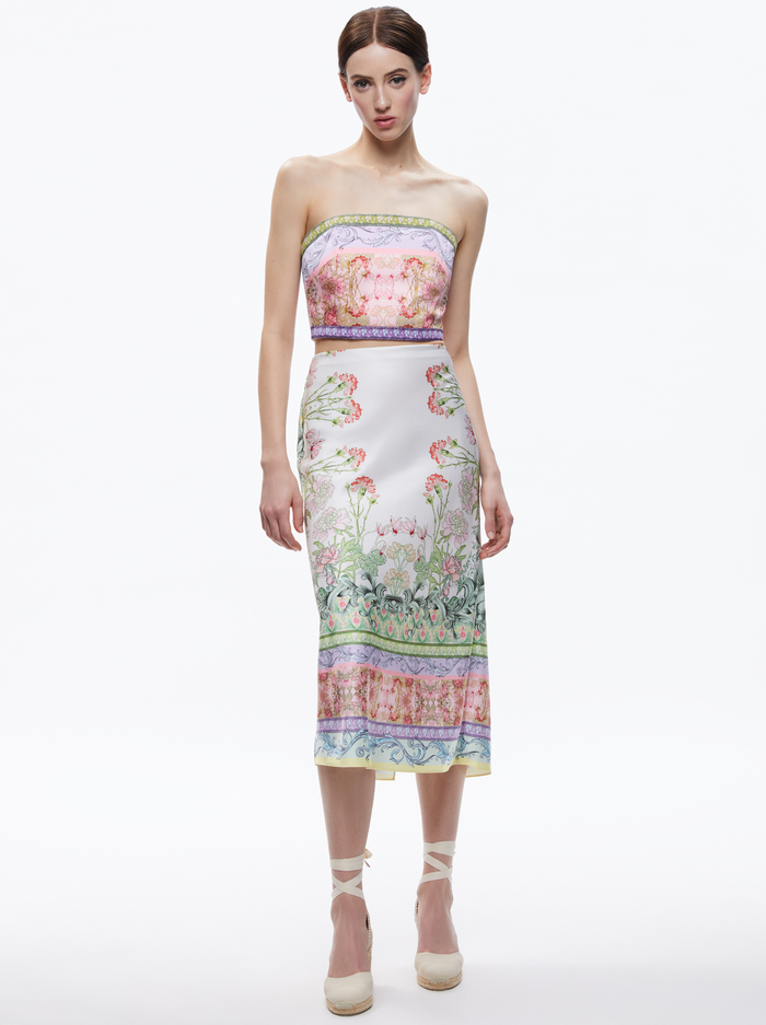 MAEVE SLIP MIDI SKIRT - FLORAL FEST image 4 - Alice And Olivia