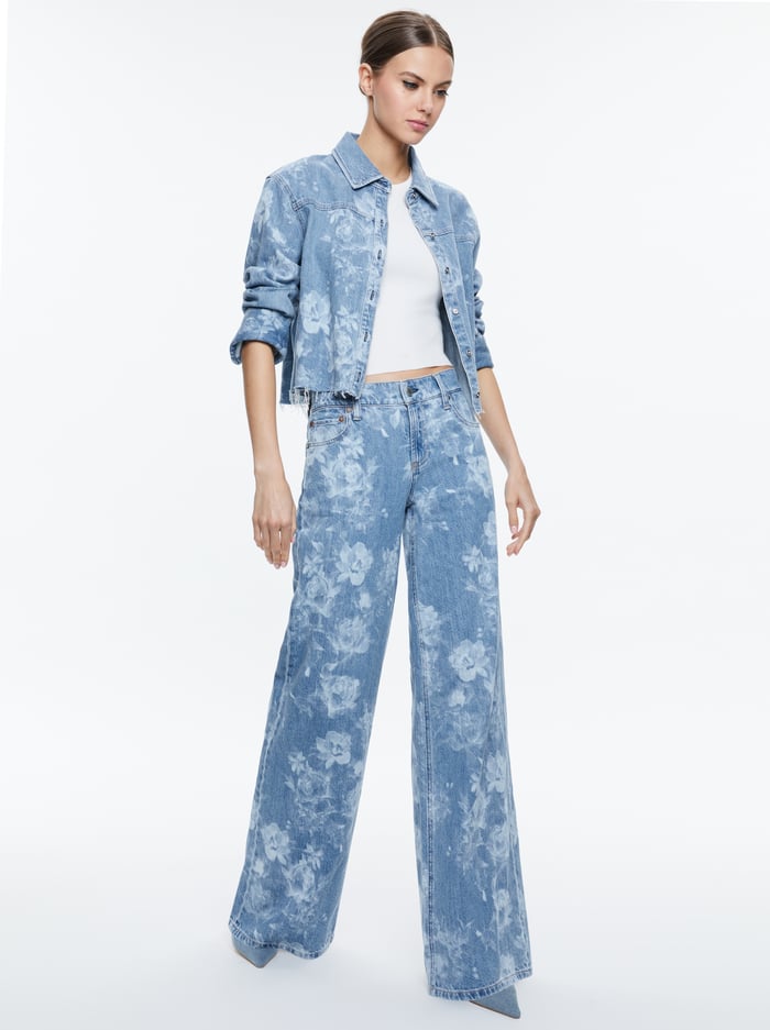 FINELY RAW HEM BUTTON DOWN - LOTUS FLORAL image 4 - Alice And Olivia