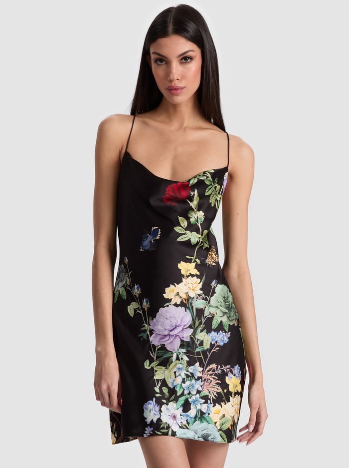 HARMONY COWL BACK SLIP DRESS - VENUS FLORAL image 3 - Alice And Olivia
