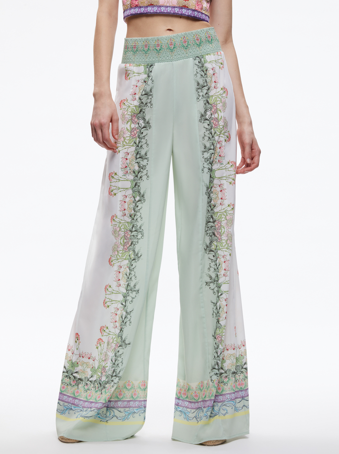 ALABAMA PALAZZO PANT - FLORAL FEST - Alice And Olivia