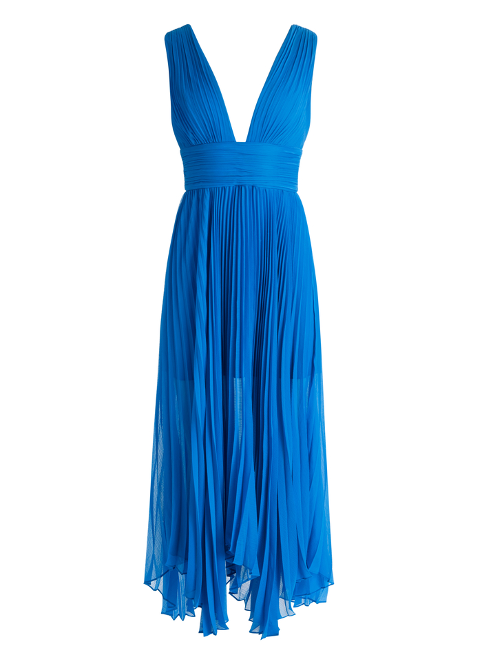 ADRIANNA PLEATED MAXI DRESS - FRENCH BLUE image 6 - Alice And Olivia