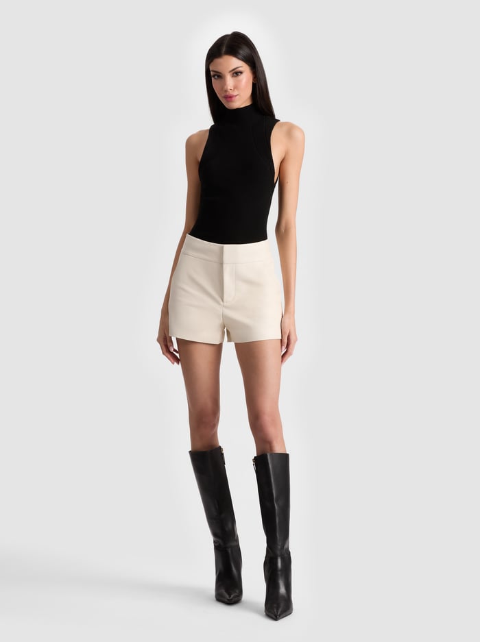 CADY LEATHER SHORT - WHITE image 1 - Alice And Olivia