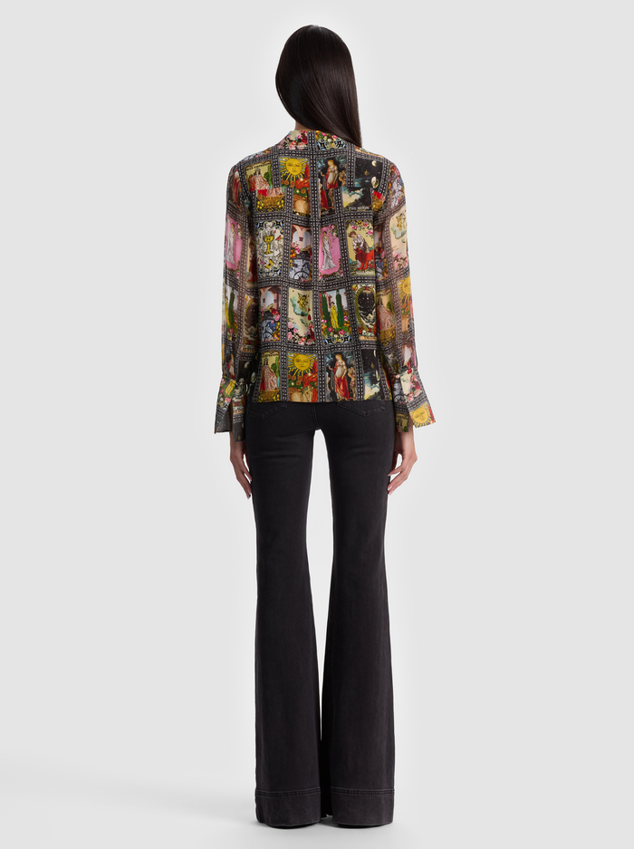 WAN BUTTON DOWN BLOUSE - ENCHANTED TAROT image 2 - ALICE + OLIVIA