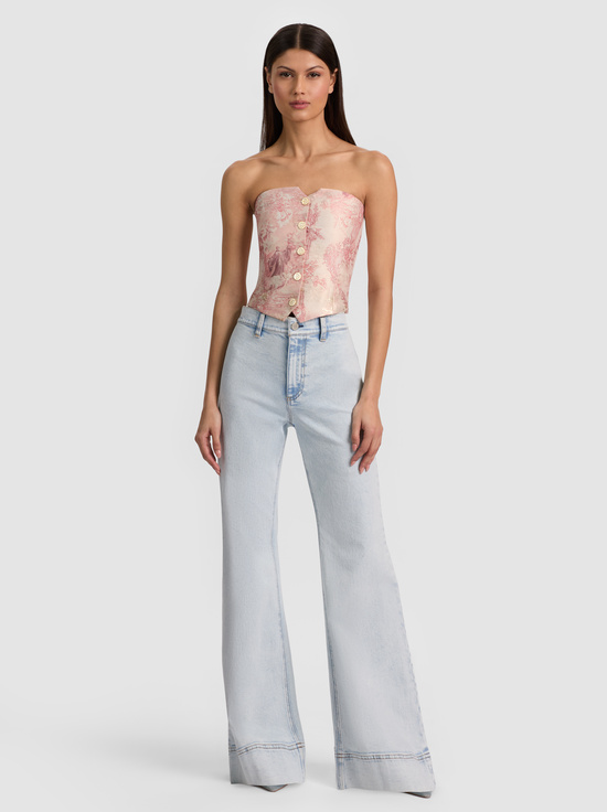 ENGLISH ROSE TOILE-KELCEY STRAPLESS VEST