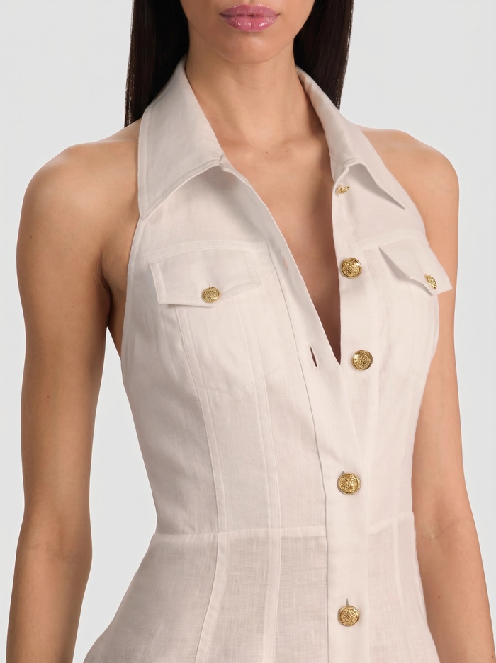 KENDALL LINEN MAXI DRESS - OATMEAL image 1 - ALICE + OLIVIA