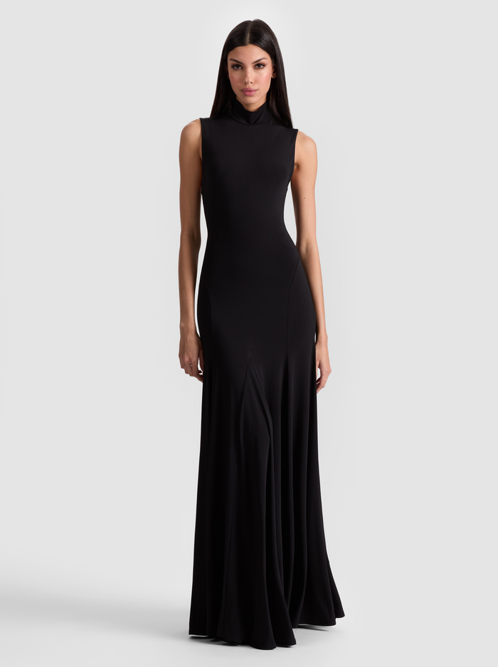 AUGUSTA OPEN BACK MAXI DRESS - BLACK image 3 - Alice And Olivia