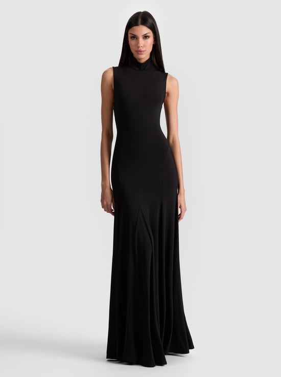 BLACK-AUGUSTA OPEN BACK MAXI DRESS