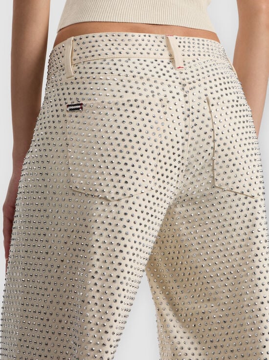 OFF WHITE-AMAZING EMBELLISHED JEAN