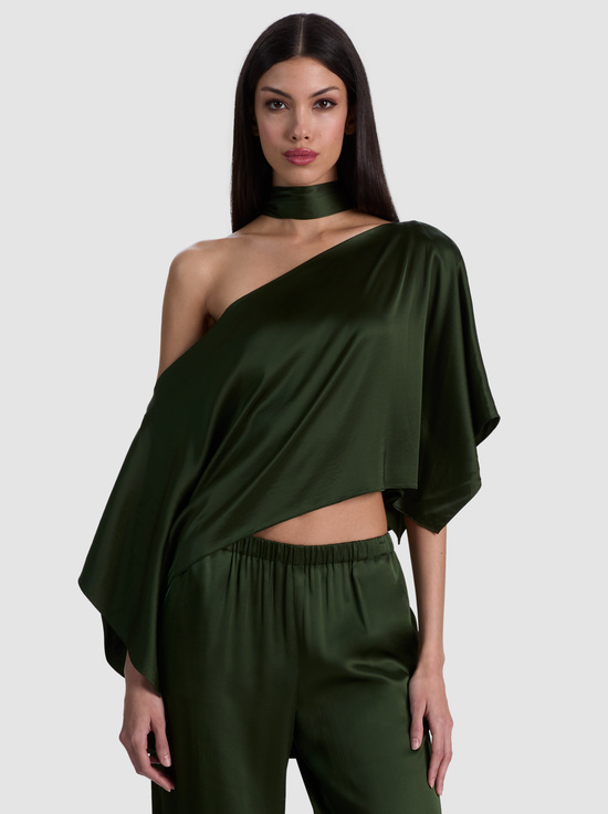 RITA DRAPED TOP WITH SCARF