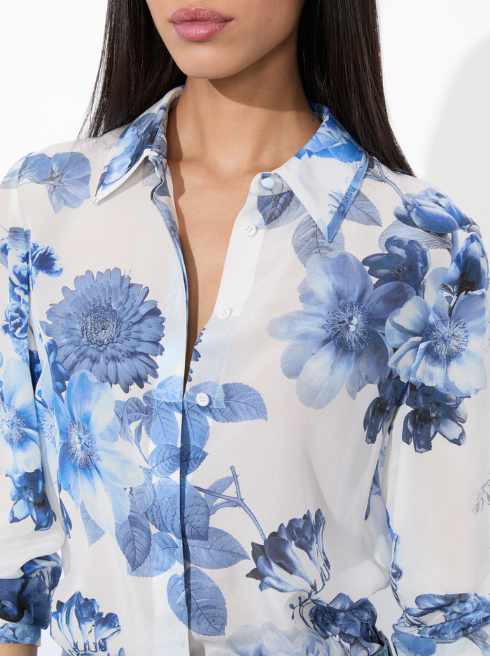 WILLA SILK BLOUSE - AFFECTION SMALL image 3 - Alice And Olivia