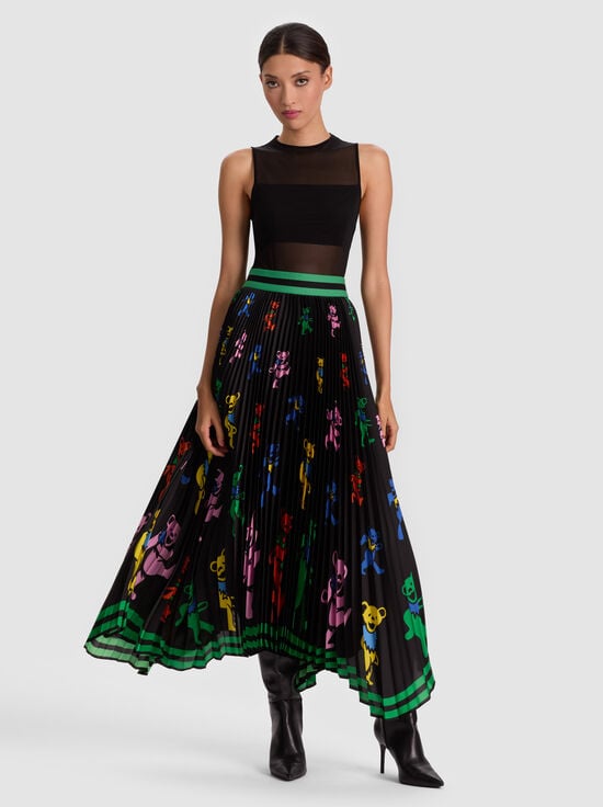 GRATEFUL BEARS BLACK-A+O X GRATEFUL DEAD KATZ MAXI SKIRT