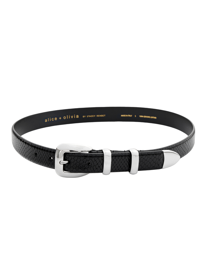 HAYDEN BUCKLE BELT - BLACK/SILVER image 3 - Alice And Olivia