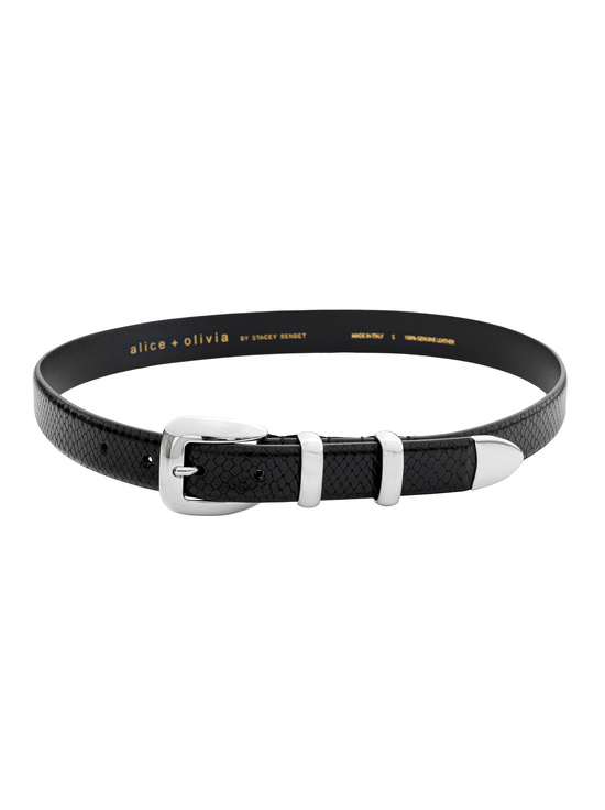 BLACK/SILVER-HAYDEN BUCKLE BELT