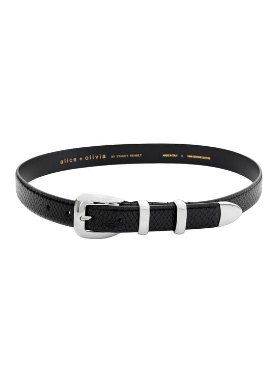 BLACK/SILVER-HAYDEN BUCKLE BELT