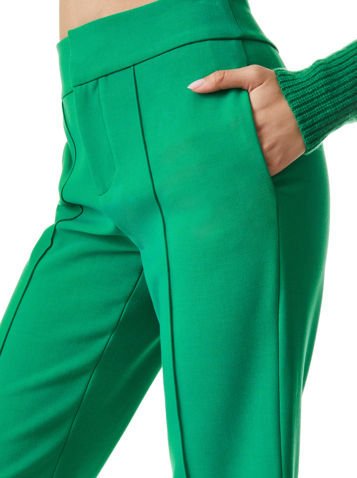 DYLAN HIGH WAISTED WIDE LEG PANT - DEEP EMERALD image 3 - Alice And Olivia