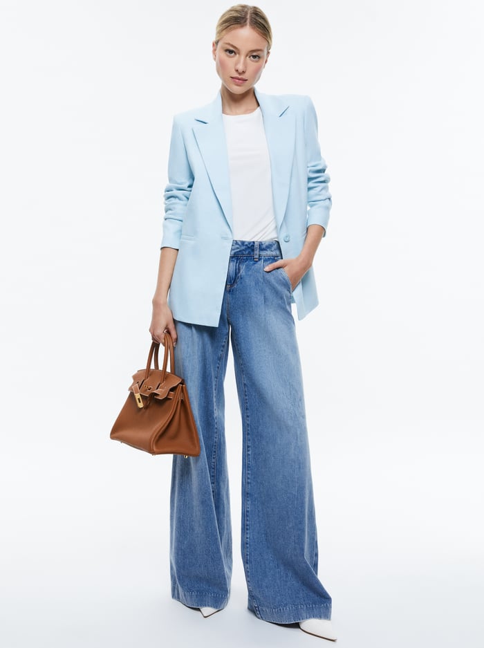 DENNY BOYFRIEND BLAZER - SPRING SKY image 4 - Alice And Olivia