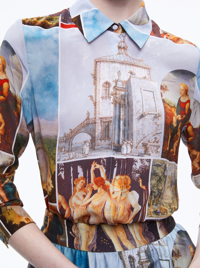 WILLA SILK BLOUSE - SUNDAY DREAMING image 3 - Alice And Olivia