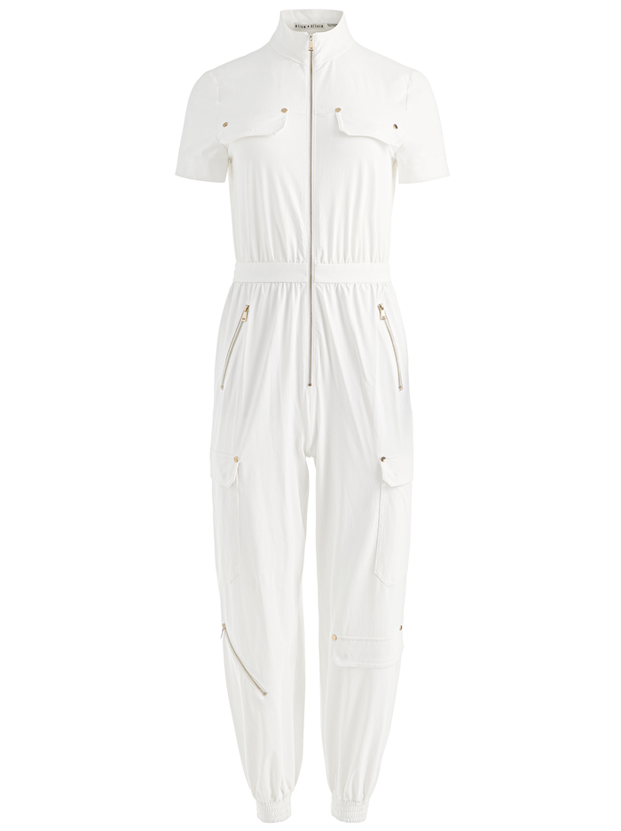 MILO CARGO JUMPSUIT - OFF WHITE image 5 - ALICE + OLIVIA