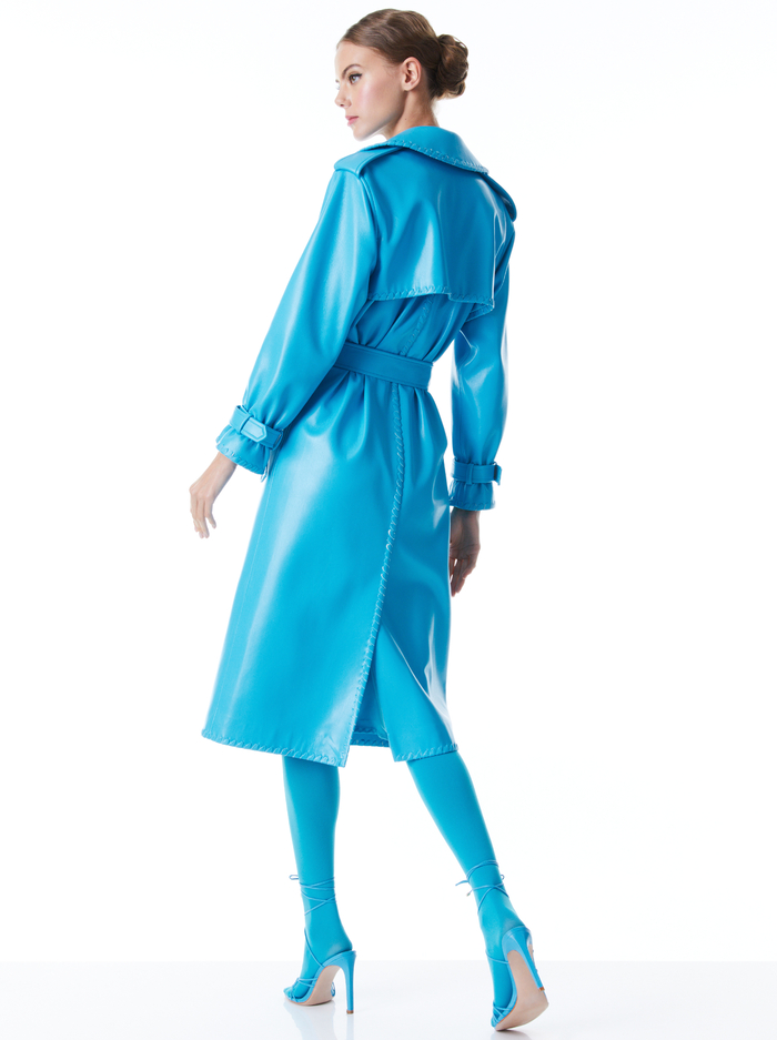 NEVADA VEGAN TRENCH - OCEAN FLOOR image 1 - Alice And Olivia